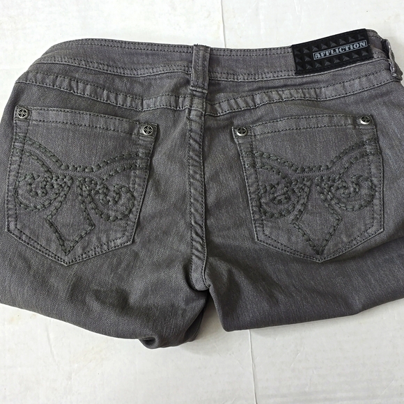 Affliction-Raquel- Size 30 Jean's from the black Premium line- Fluer Gray - Picture 5 of 12
